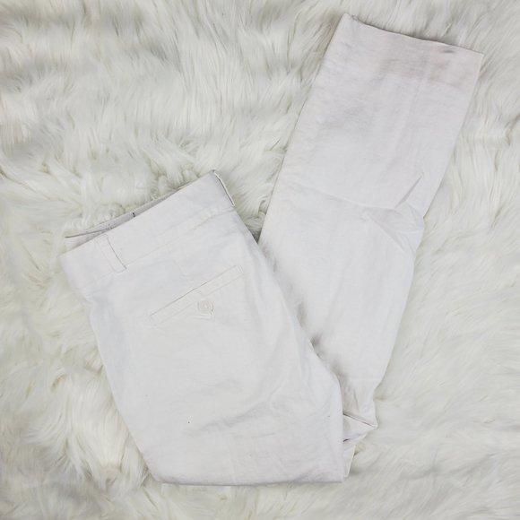 NWOT Banana Republic White Linen Tailor Ankle Pant - Picture 6 of 6